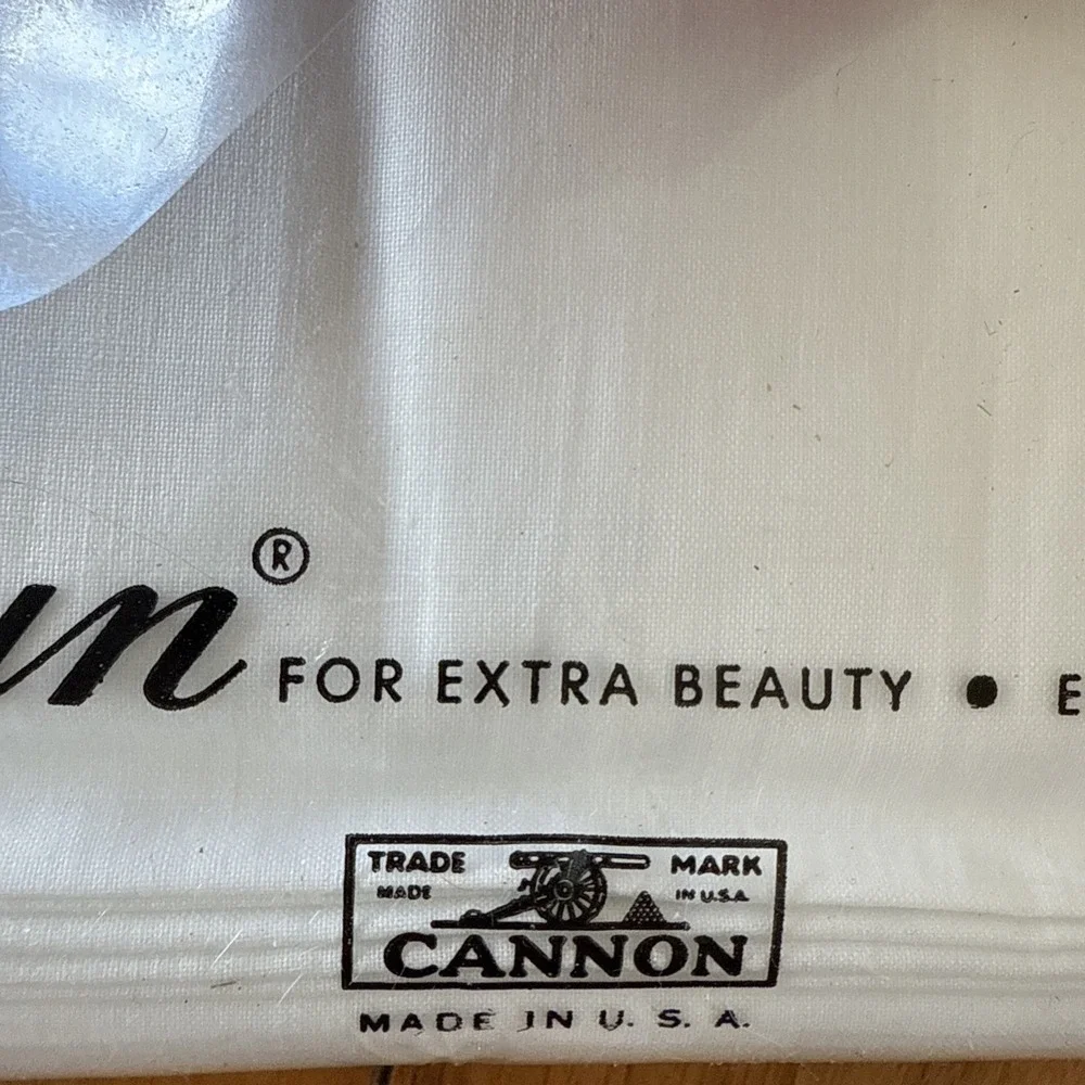 Vintage Cannon Combspun Cotton Percale Double Sheet Fitted And Regular USA READ